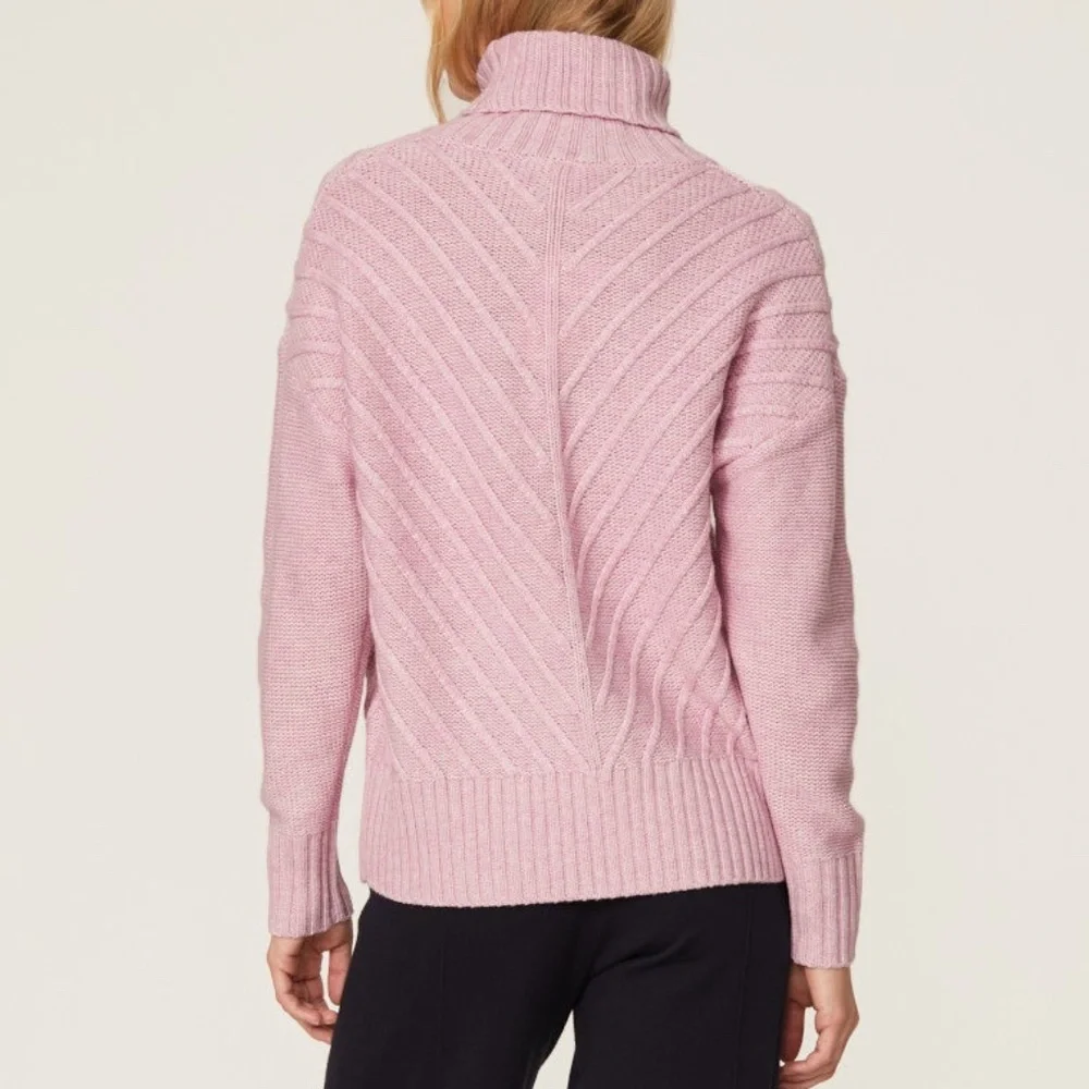 Splendid Arabella Cowl Neck Sweater in pink, M